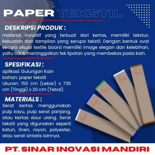 paper tekstil, manfaat paper tekstil, kemasan